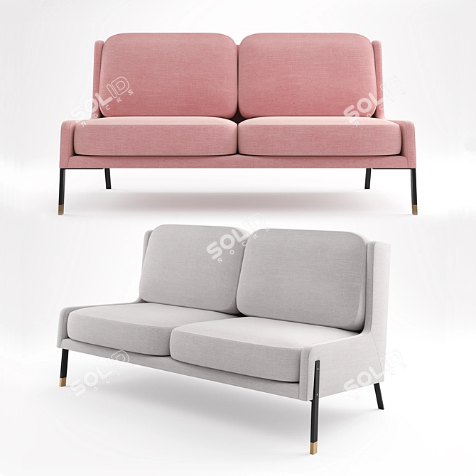 Stellar Works Blink Sofa 3D model image 2