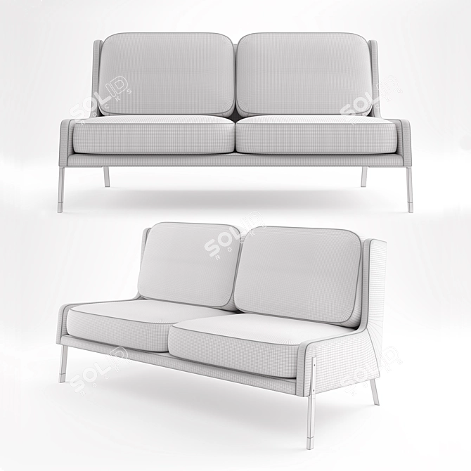 Stellar Works Blink Sofa 3D model image 3