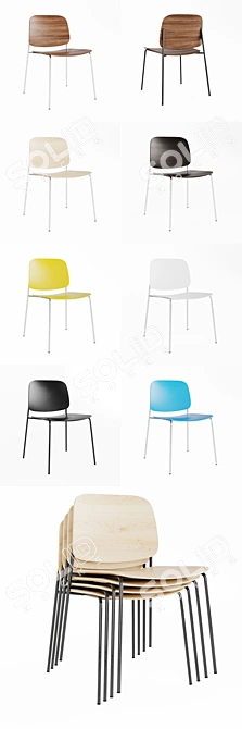 Sleek and Stylish: Bernhardt Design Sonar Chair 3D model image 2