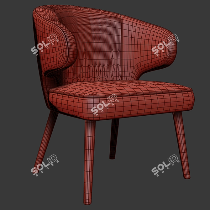 Elegant Minotti Aston Lounge Chairs 3D model image 2