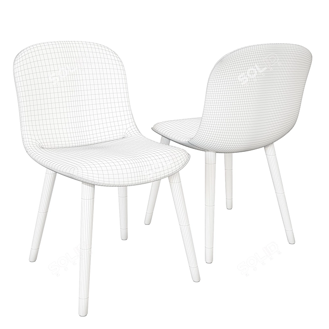 Sleek and Stylish Mad Dining Chair 3D model image 3