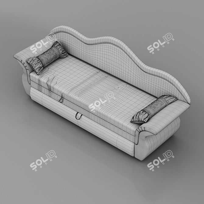 Elegant Designer Sofa 3D model image 3