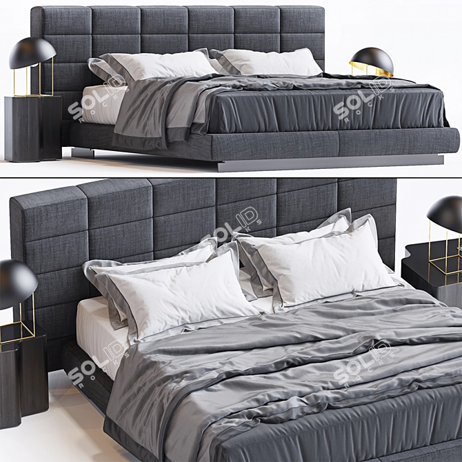 Modern Bed: Lawrence by Minotti 3D model image 1