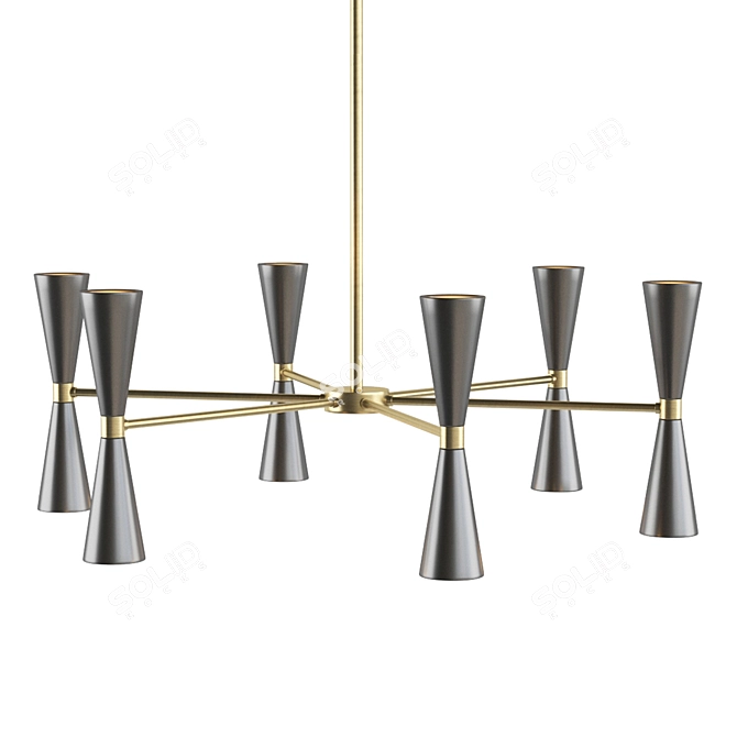 Kalco Modern 7-Arm Chandelier 3D model image 1