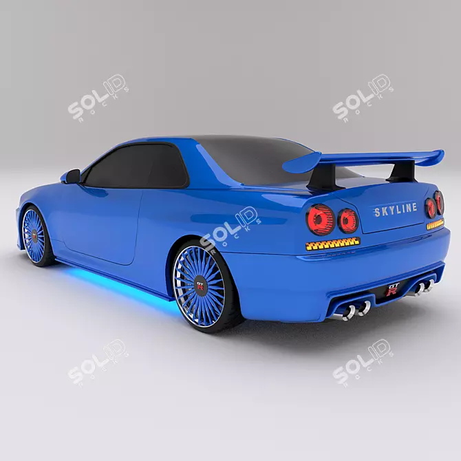 GT-R R34 Concept: Ultimate Performance 3D model image 2