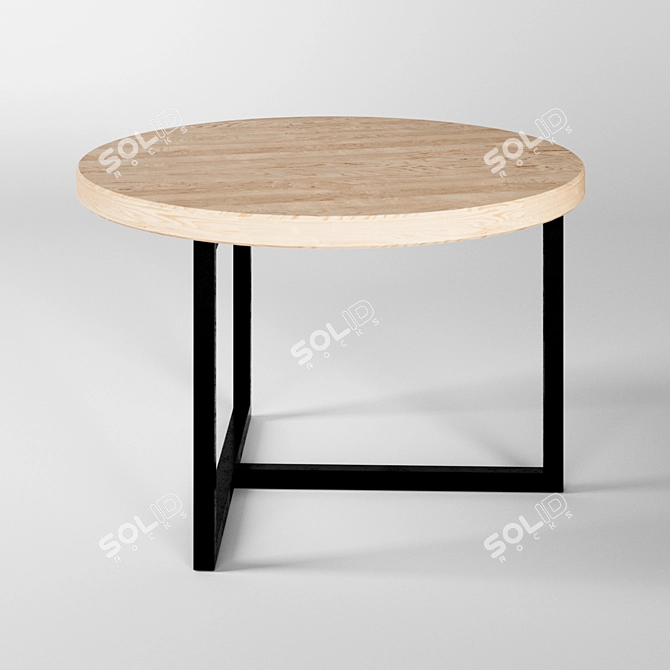 Loft Style Low Coffee Table 3D model image 3