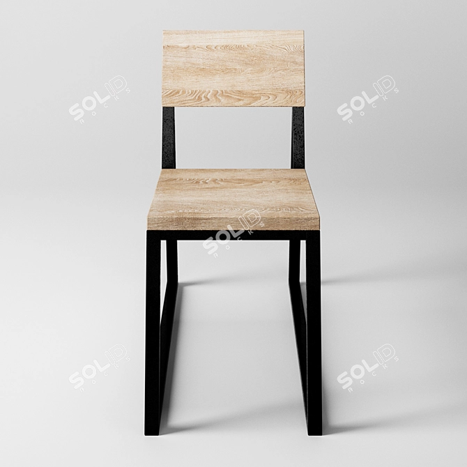 Industrial Loft Chair 3D model image 2