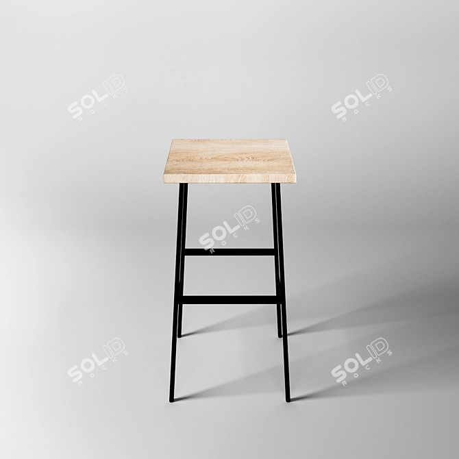 Industrial Loft Bar Stool FC-4 3D model image 3