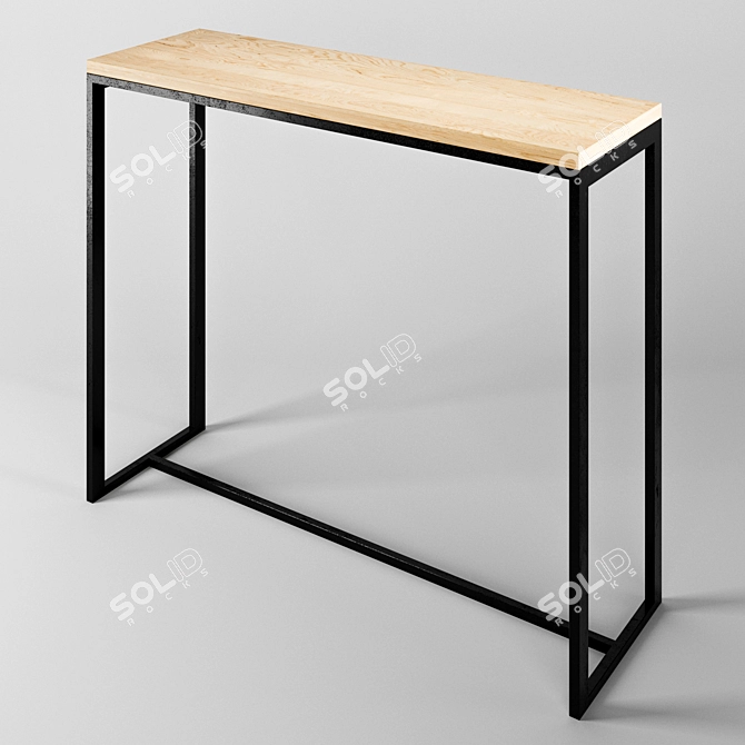 Industrial Loft Style Bar Table 3D model image 2