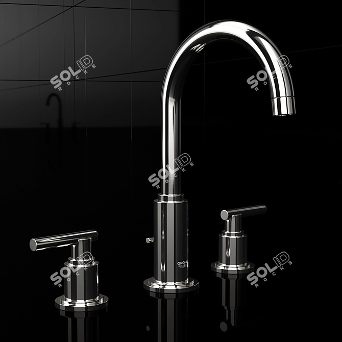 Sleek Grohe Atrio Bathroom Faucet 3D model image 1