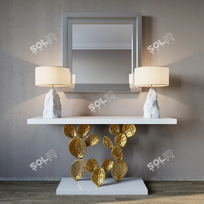 Ginger & Jagger Cactus Console Set 3D model image 1