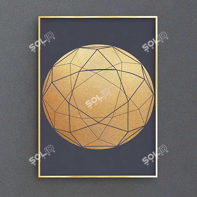 Geometric Galaxy Wall Art 3D model image 2