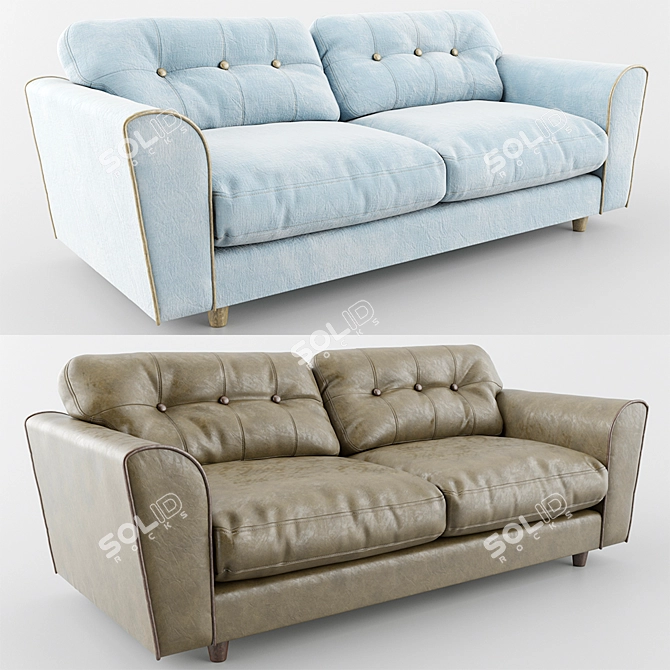 Arden Sofa: Stylish, Comfortable, and Durable 3D model image 1