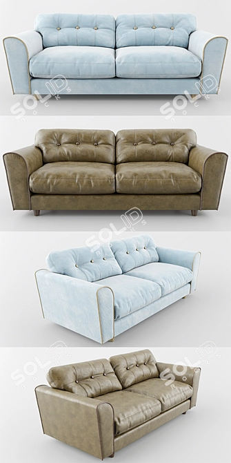 Arden Sofa: Stylish, Comfortable, and Durable 3D model image 2