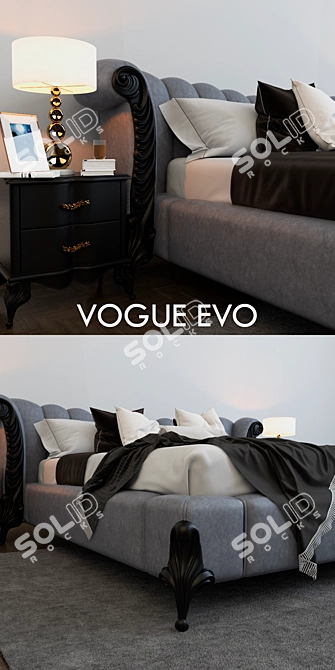 Elegant Vogue Evo - A Stylish Bedroom Solution 3D model image 2