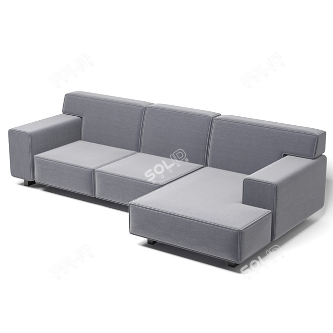 Femme 2F + CHL: Elegant Sofa Set 3D model image 1