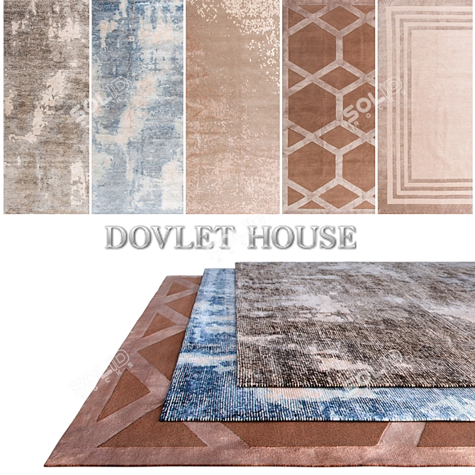 Dovlet House Silk & Wool Carpets (Set of 5) - Part 237 3D model image 1