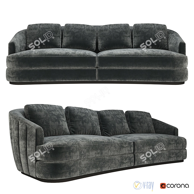 Hudson Sofa: Elegant and Timeless Design 3D model image 1