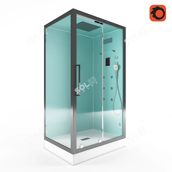 Luxury Shower Cabin: Lagard Triumph 3D model image 1