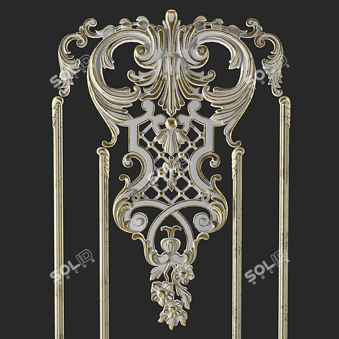 Elegant Stucco Molding: Timeless Charm 3D model image 4