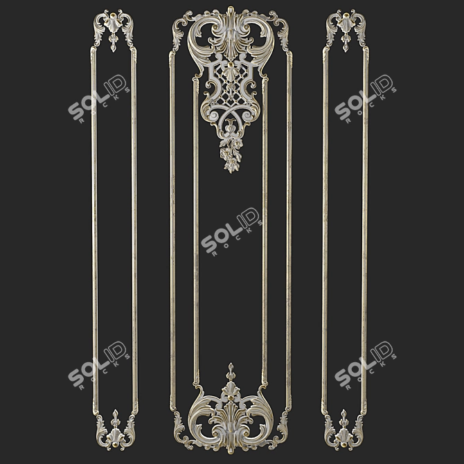 Elegant Stucco Molding: Timeless Charm 3D model image 6