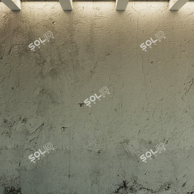 Vintage Concrete Wall Texture 3D model image 2