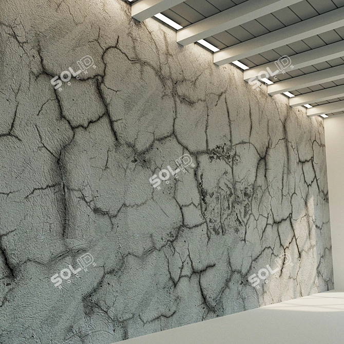 Old Concrete Wall Texture 3D 3D model image 3