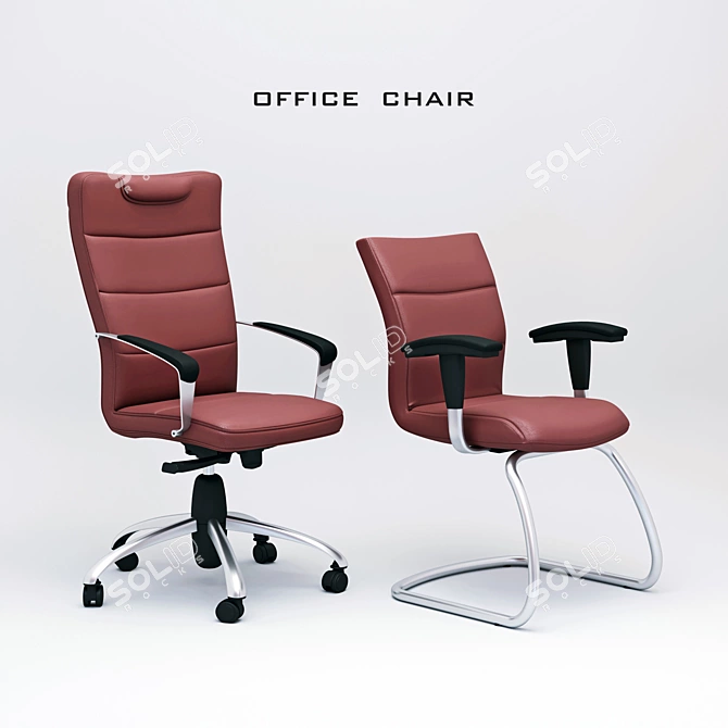 Modern Ergonomic Office Chair 3D model image 1