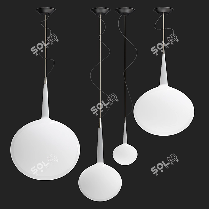 Modern Orb Pendant Light 3D model image 1