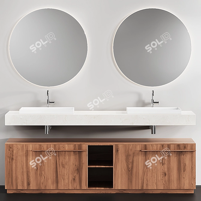  Elegant Bunk Bed with Storage 3D model image 7