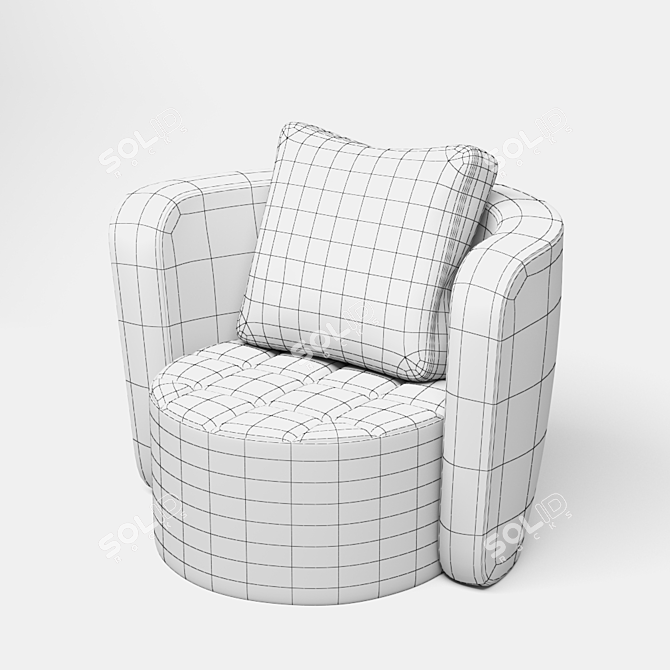 Aris Arm Chair: Sleek Design for Modern Comfort 3D model image 3