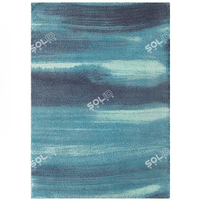 Soft Plush Sound-Absorbing Synthetic Fiber Rug 3D model image 1