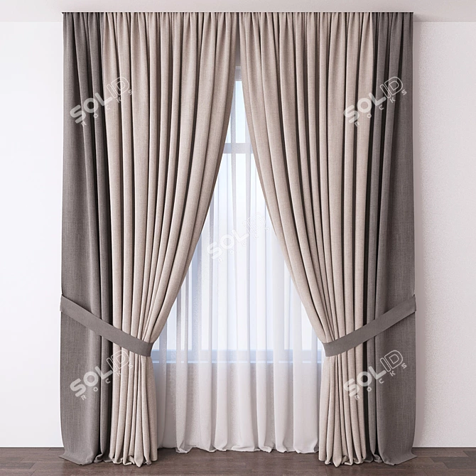 Elegant Drapery for Any Room 3D model image 1