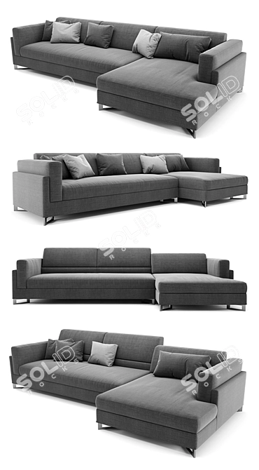 Frigerio Davis In Sofa - Modern and Spacious 3-Seater 3D model image 2