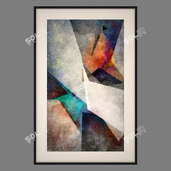 Colorful Fishes Abstract Art 3D model image 1