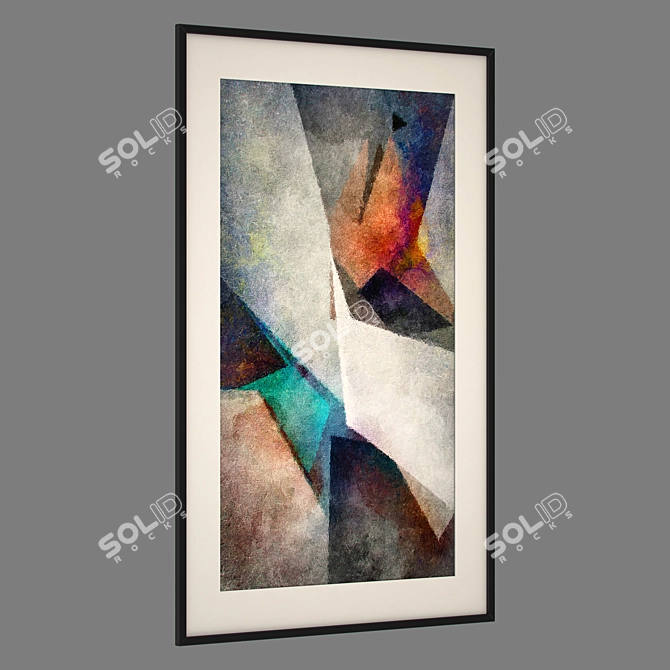 Colorful Fishes Abstract Art 3D model image 2
