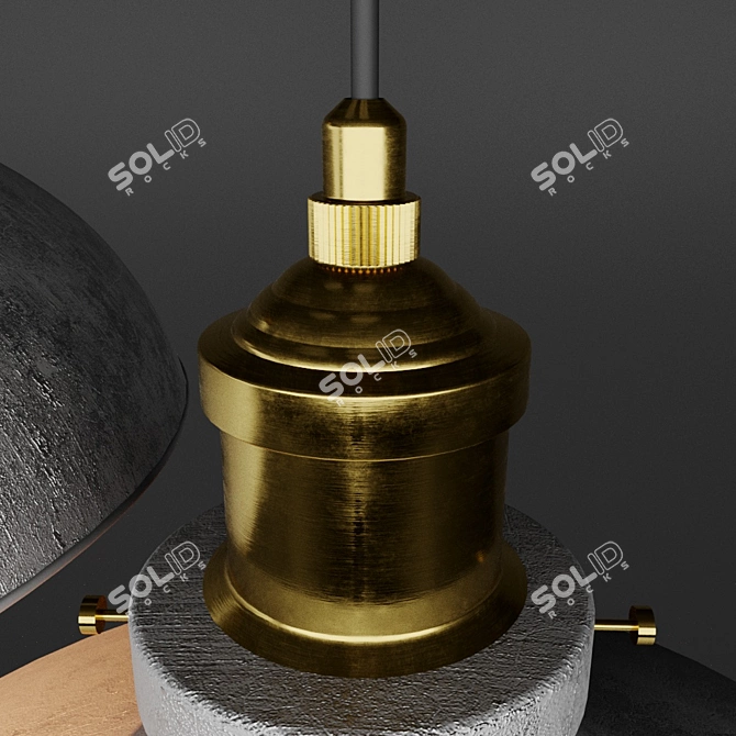 Industrial Steampunk Cone Chandelier 3D model image 2