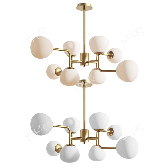 Erich Maytoni Brass Pendant Chandelier 3D model image 1