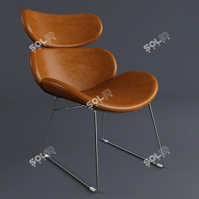 Minimalist Chic: Cazar Lounge Chair 3D model image 1