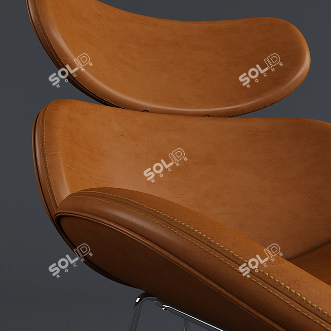 Minimalist Chic: Cazar Lounge Chair 3D model image 2