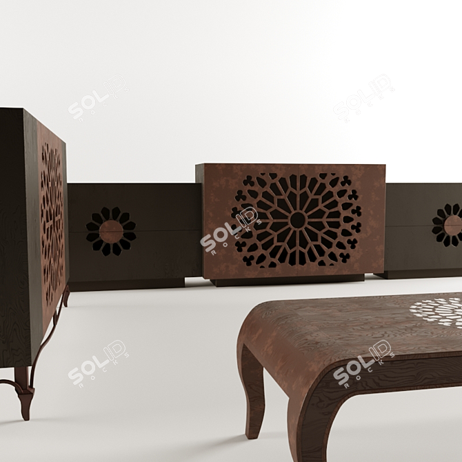 Modern Braun Franco Furniture Set 3D model image 3