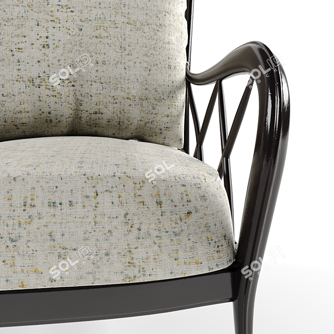 Refined Maple Framed Chair 3D model image 3