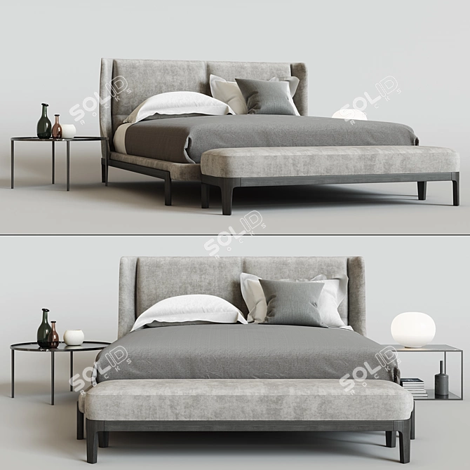 Luxurious Molteni&C Fulham Bed 3D model image 1