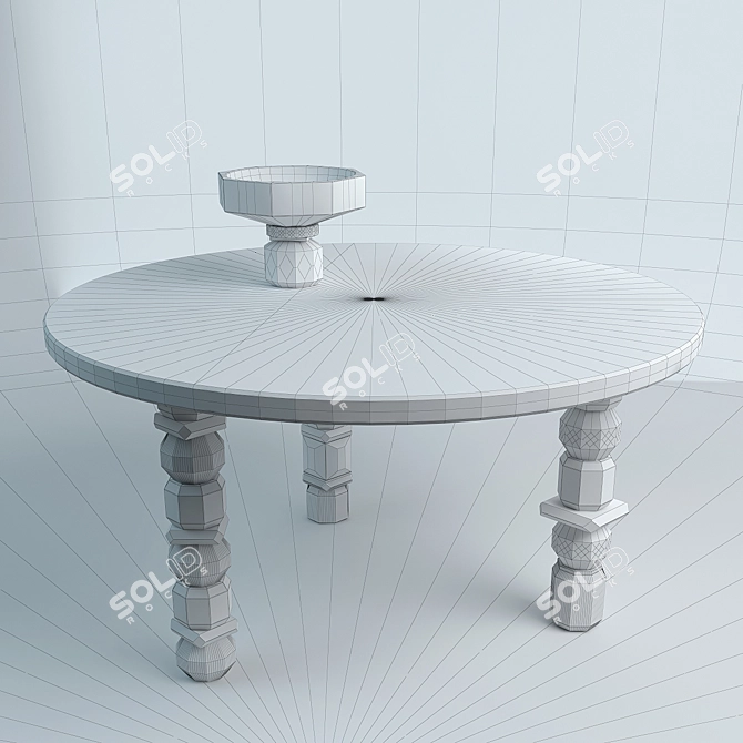 Crystal Glass Louisiana Table 3D model image 2