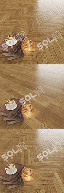 Title: Cocoa Oak Story: Seamless Color Correction Parquet 3D model image 2