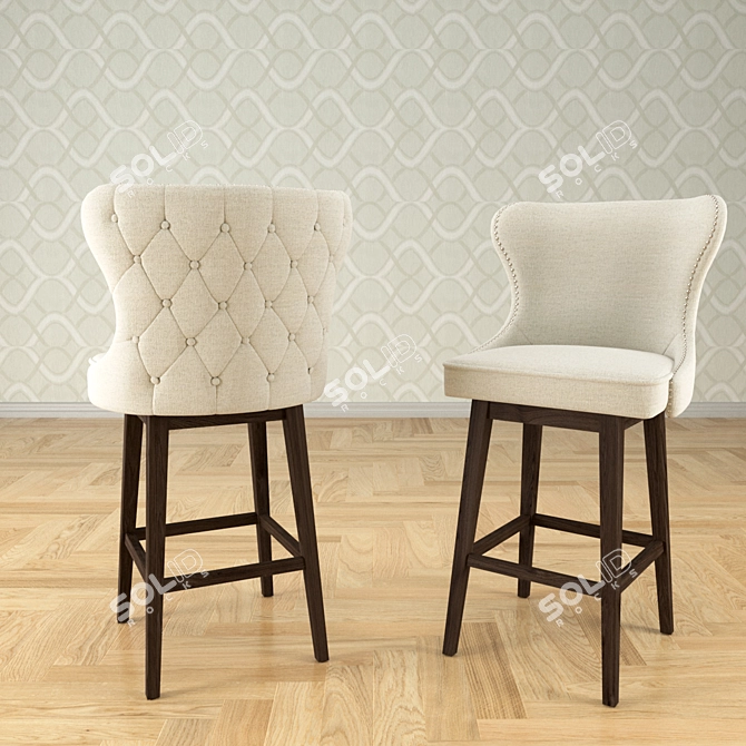 Paul Swivel Barstool - Chair No 2 3D model image 2