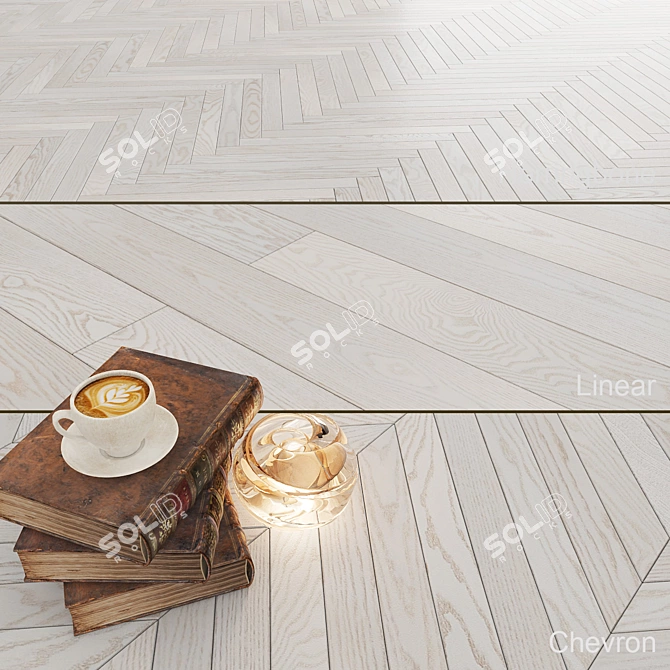 Elara White Oak Parquet 3D model image 1