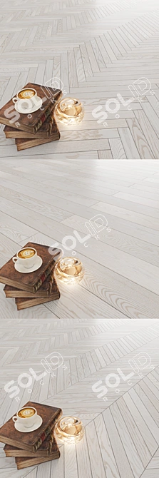 Elara White Oak Parquet 3D model image 2