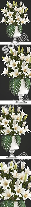 Pure Lily Bouquet 3D model image 2