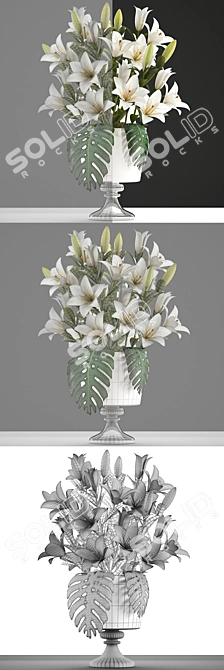 Pure Lily Bouquet 3D model image 3